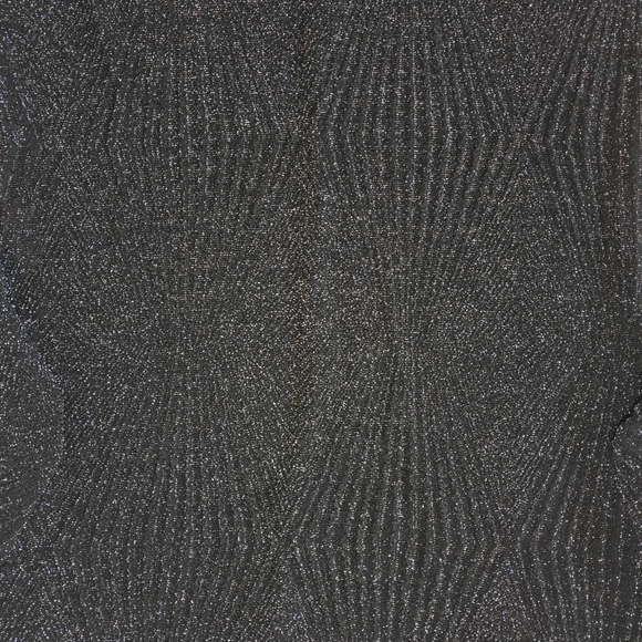 Lavender Brown Sz L Metallic Black Asymmetrical Long Sleeve Off The Shoulder - Picture 2 of 4